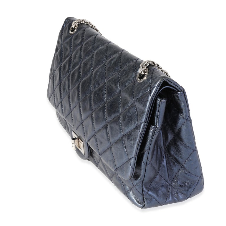 Chanel Metallic Purple Quilted Aged Calfskin Reissue 2.55 225 Double Flap  Bag