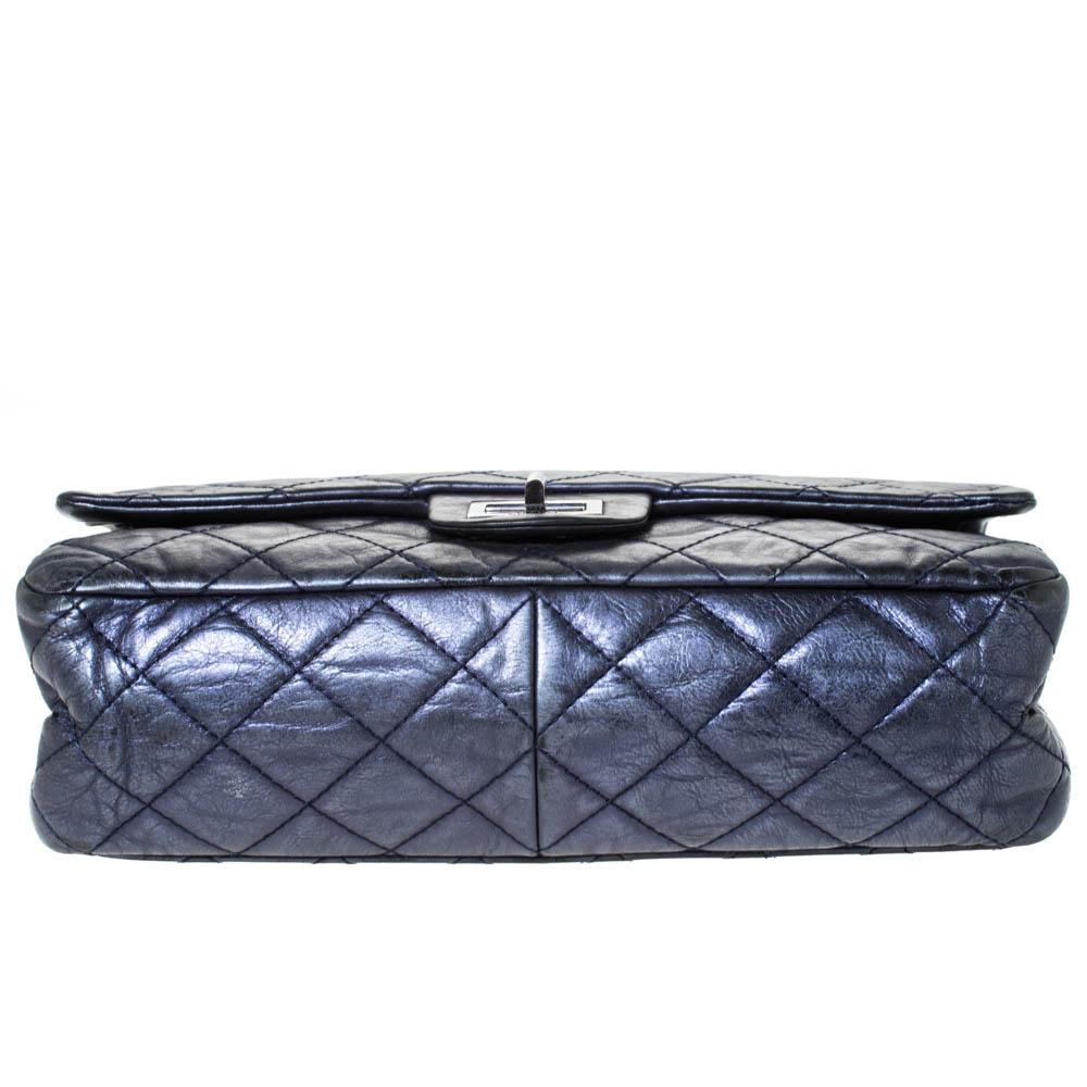 blue metallic chanel bag