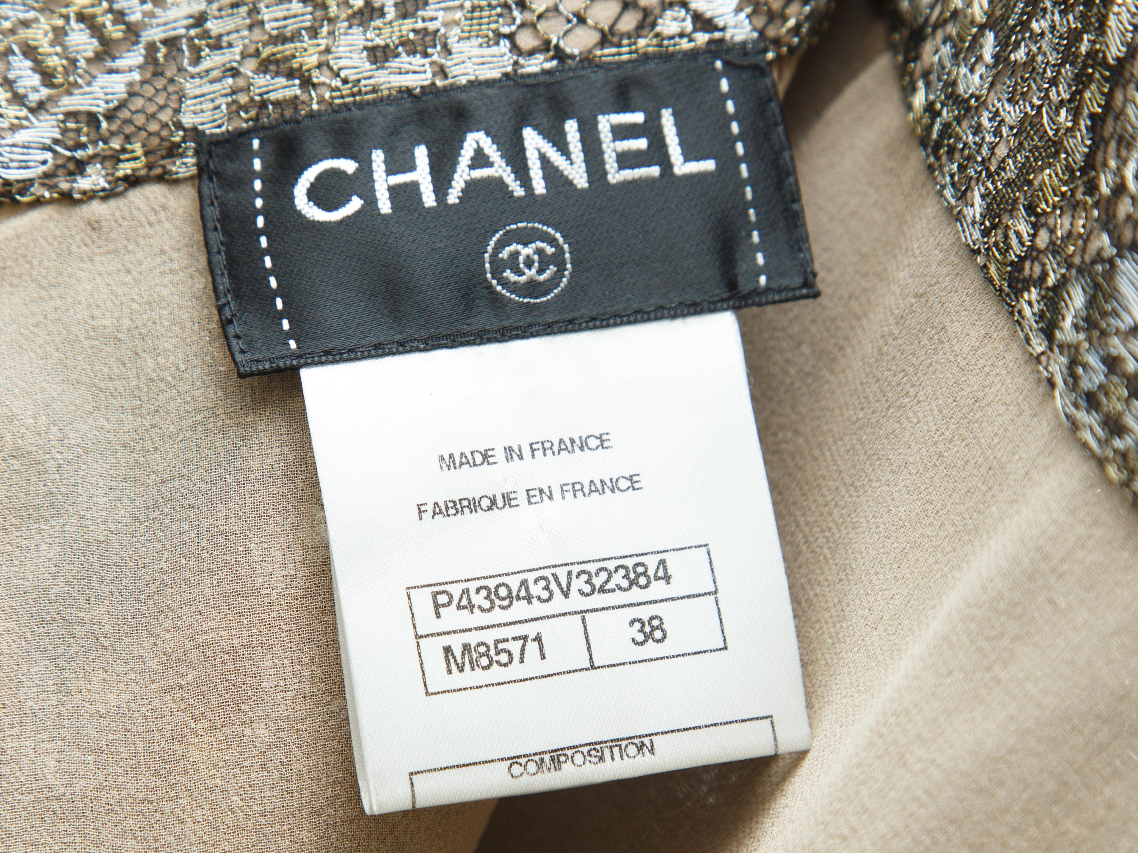 Chanel Metallic Brocade Skirt Set In Excellent Condition In New York, NY