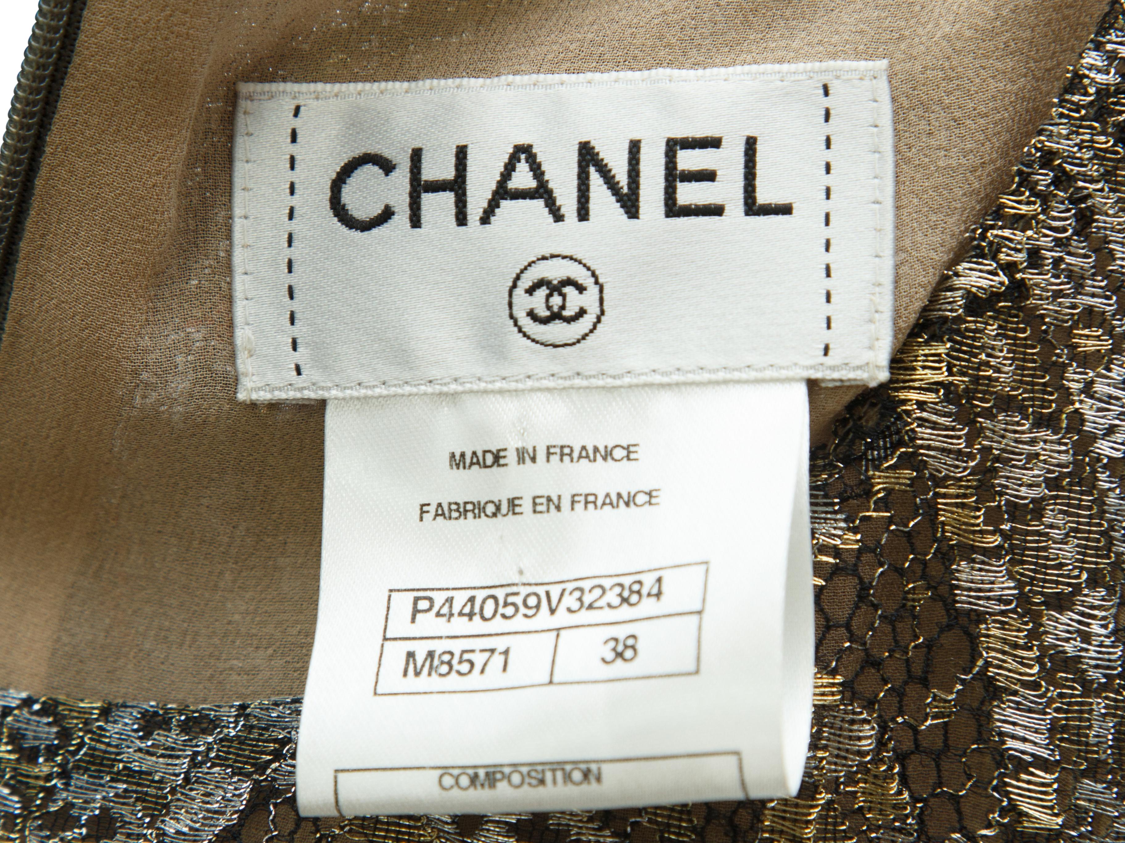 Women's Chanel Metallic Brocade Skirt Set