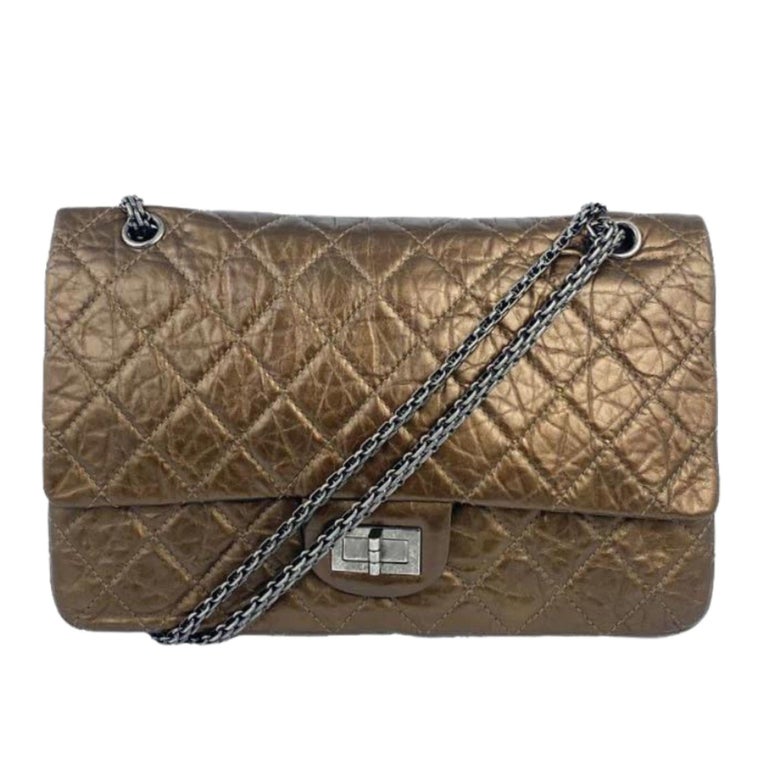 MINI 18 STRAP POCHETTE IN BRONZE BROWNN SUPPLE CALFSKIN