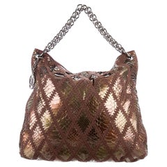 Chanel Metallic Bronze Exotic Large 2 In 1 Hobo Tote