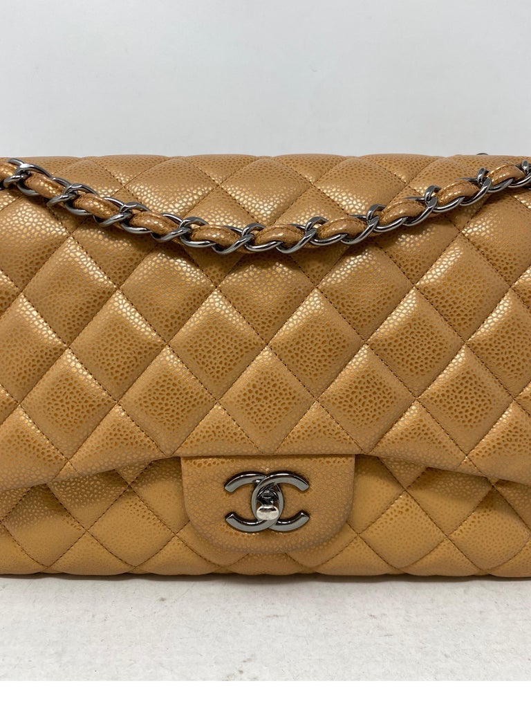 Summer or Fall? BOTH! This Chanel Beige Maxi Jumbo is the perfect