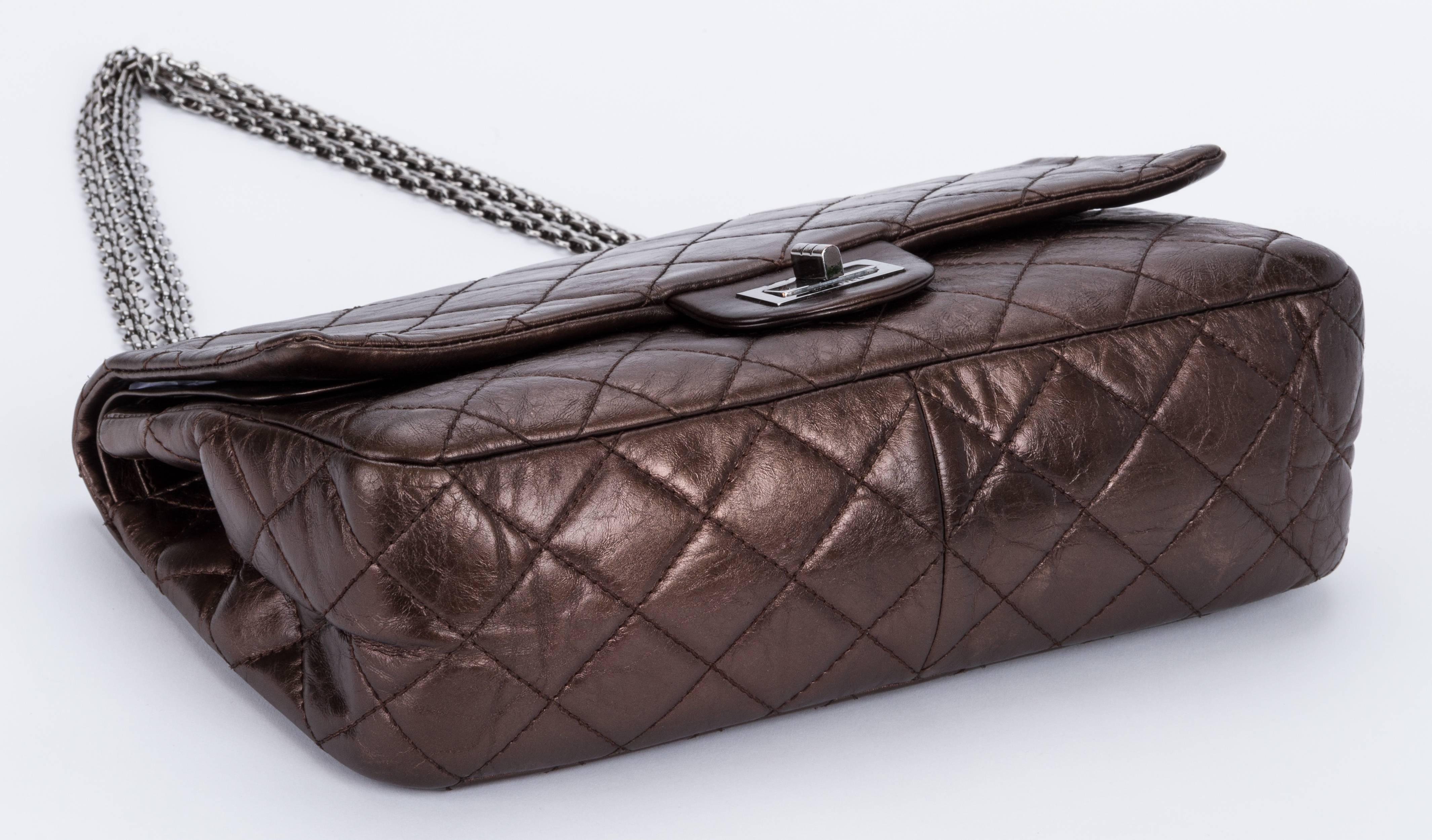 Women's Chanel Metallic Bronze Jumbo Reissue Bag