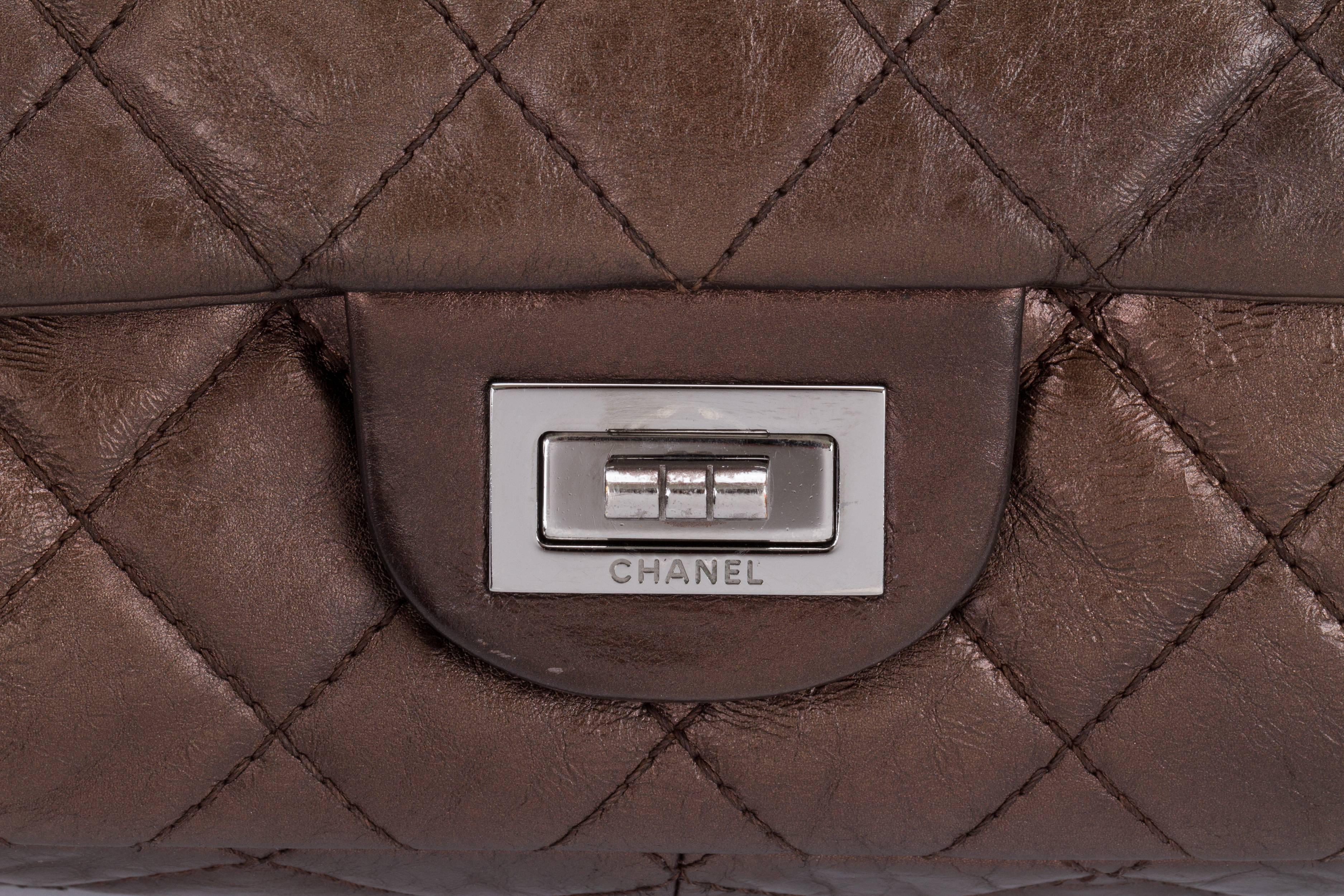 Chanel Metallic Bronze Jumbo Reissue Bag 1
