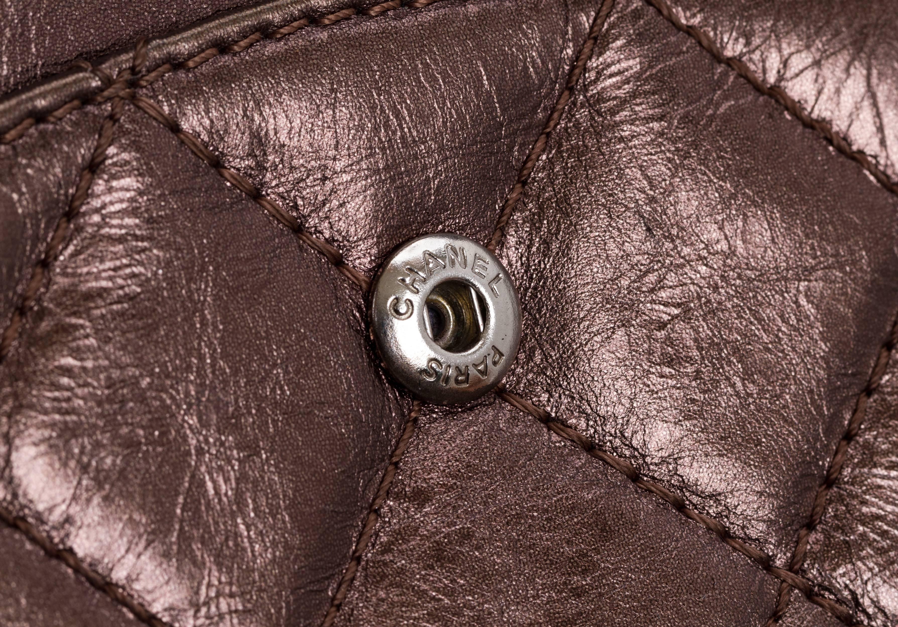 Chanel Metallic Bronze Jumbo Reissue Bag 2