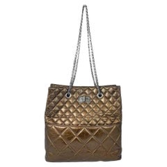 Used Chanel Metallic Bronze Reissue 2.55 Tote