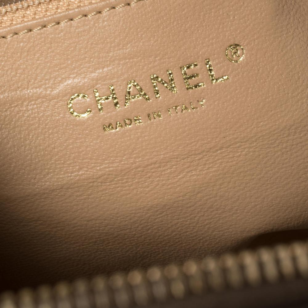 Chanel Metallic Brown Leather Medium Chain Trim Luxe Ligne Bowler Bag 6