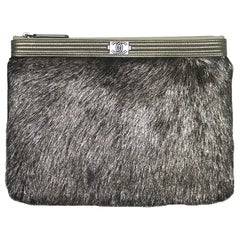 Chanel Metallic Calf-Hair Boy O Case Bag