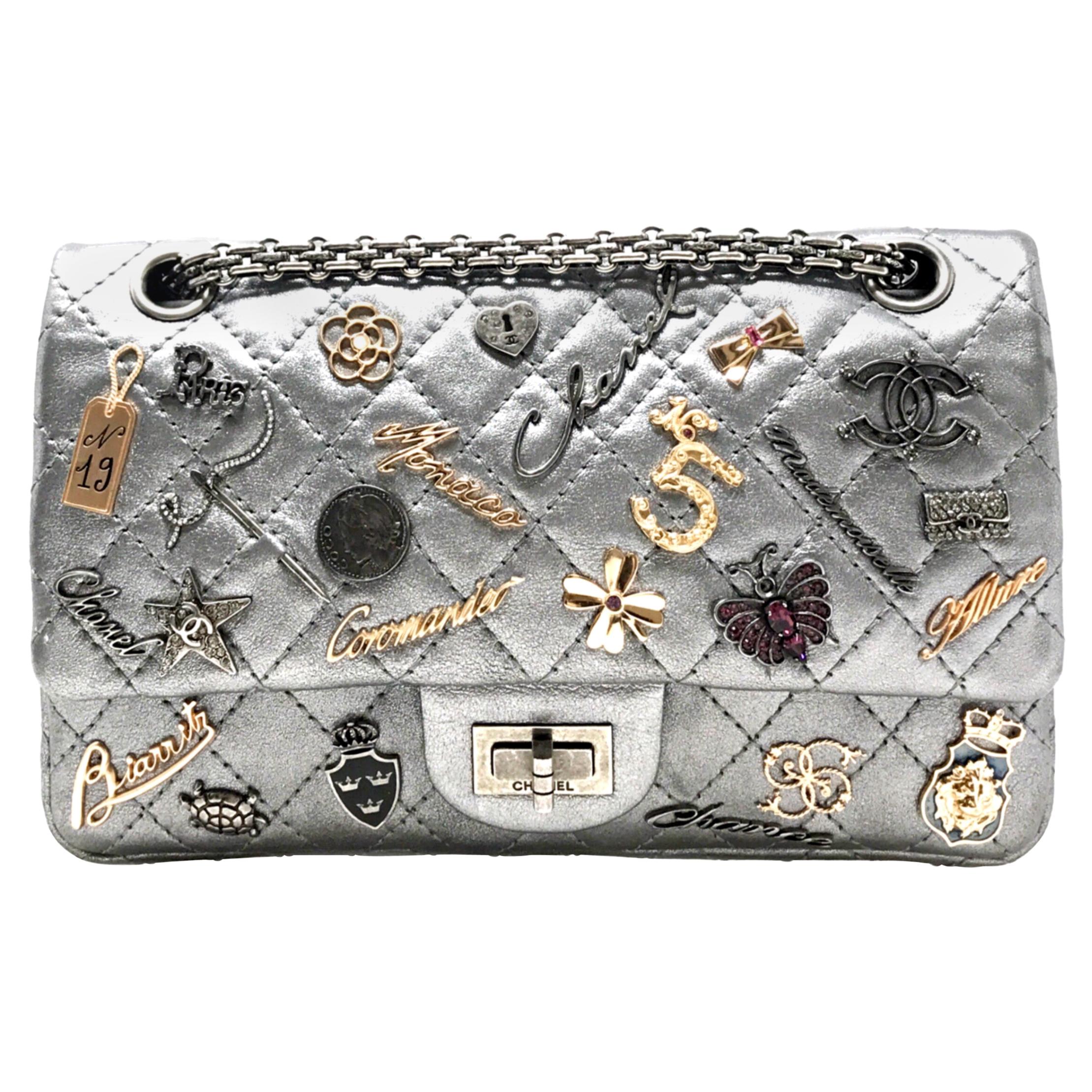 CHANEL Metallic Calfskin Quilted Lucky Charms 2.55 Reissue, 2006 For Sale