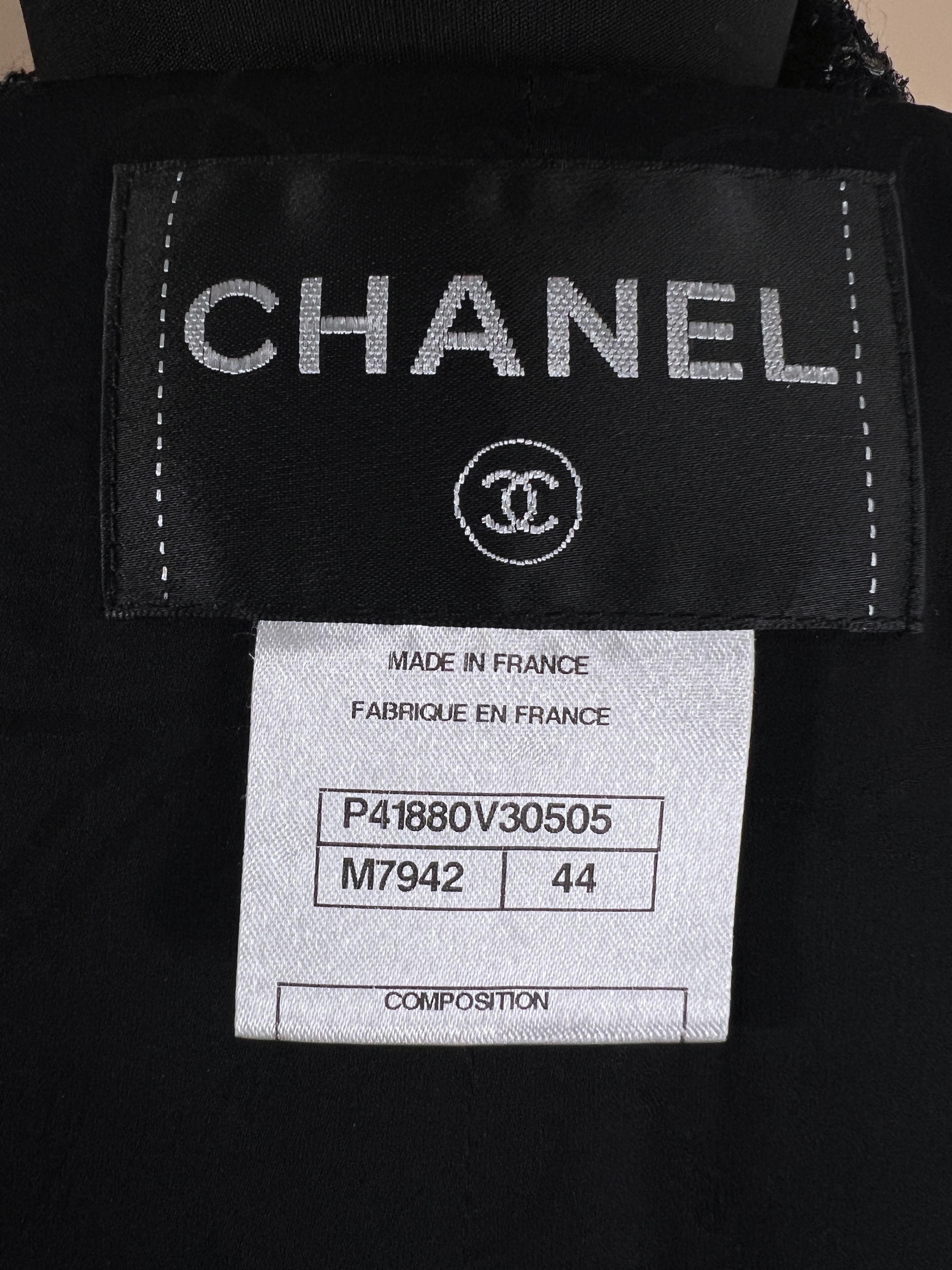 Chanel Metallic Chain Trim Tweed Jacket 7