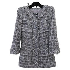 Chanel Metallic Chain Trim Tweed Jacket