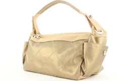 Chanel Metallic Champagne Gold Quilted Biarritz Hobo Bag 183ccs28