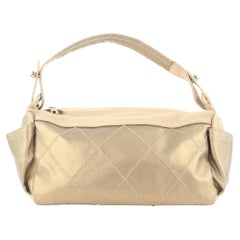 Chanel Metallic Champagne Gold Quilted Biarritz Hobo Bag 183ccs28