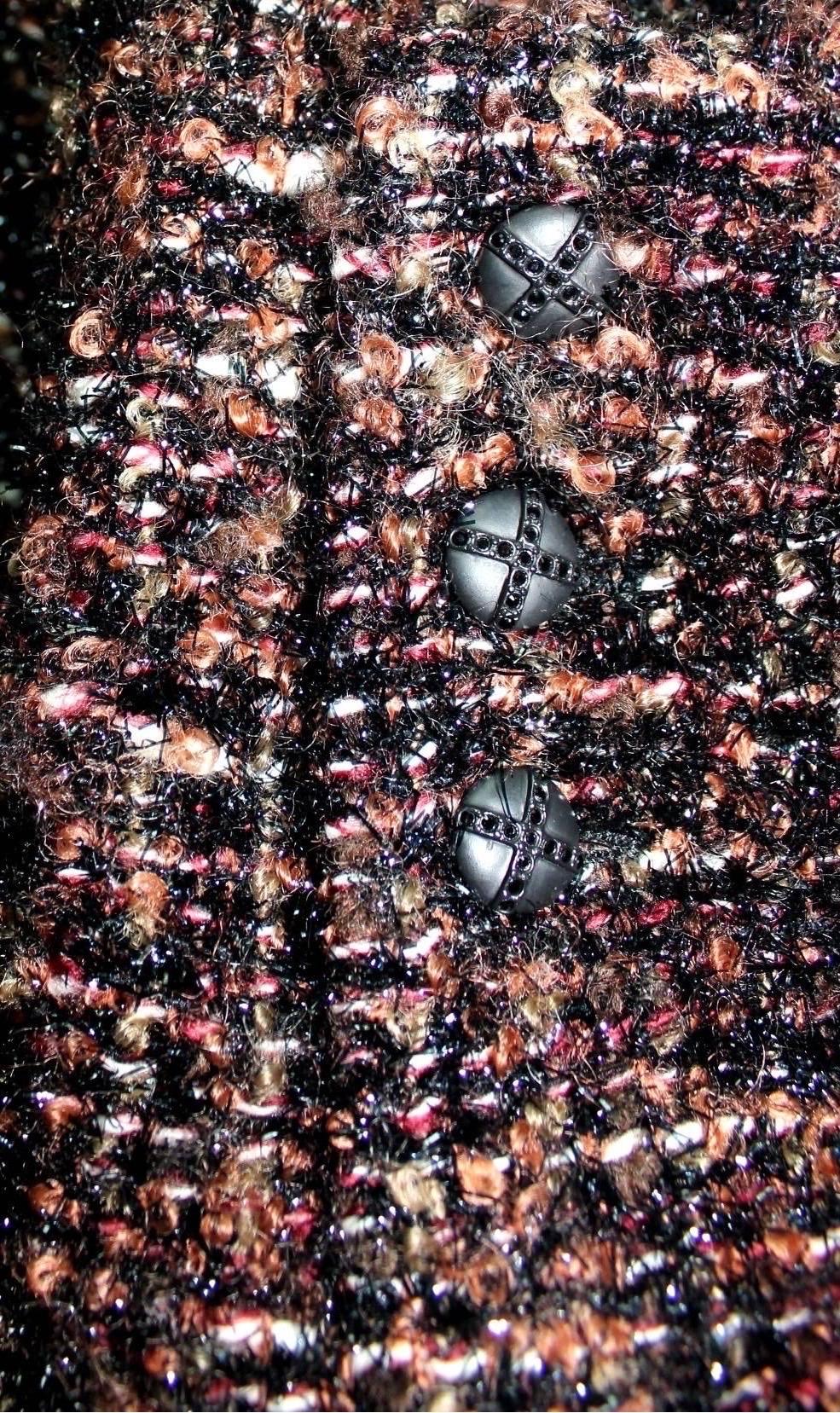 UNWORN Chanel Metallic Fantasy Tweed Sequin Trim Jacket Blazer Skirt Suit 38-40 For Sale 6