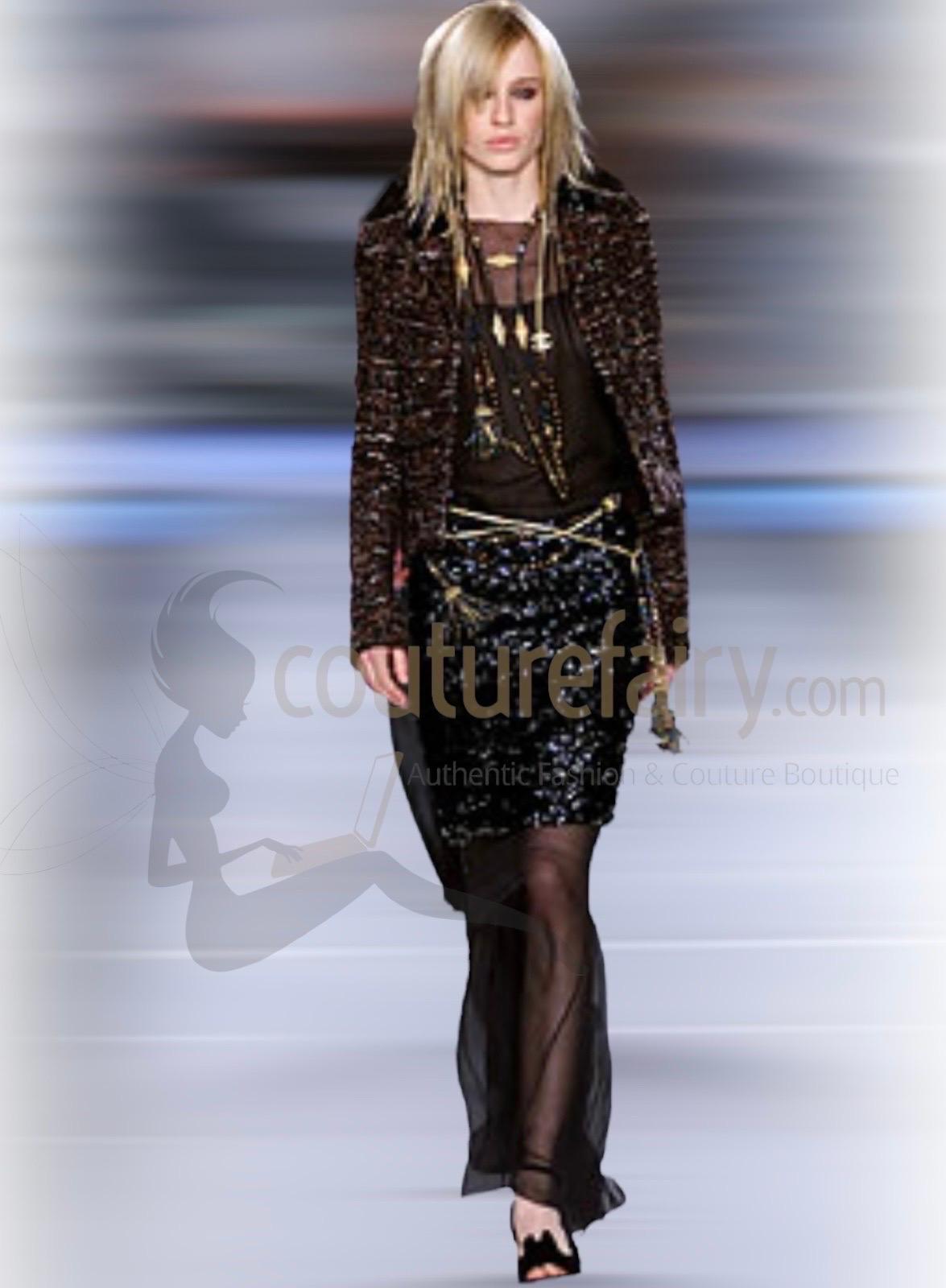 UNWORN Chanel Metallic Fantasy Tweed Sequin Trim Jacket Blazer Skirt Suit 38-40 For Sale 11