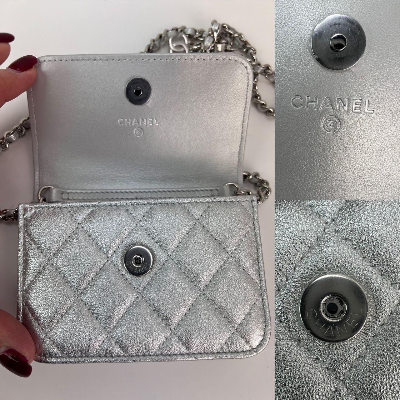 Chanel Metallic Goatskin Quilted Micro Star Flap Waist Belt Shoulder Bag For Sale 1