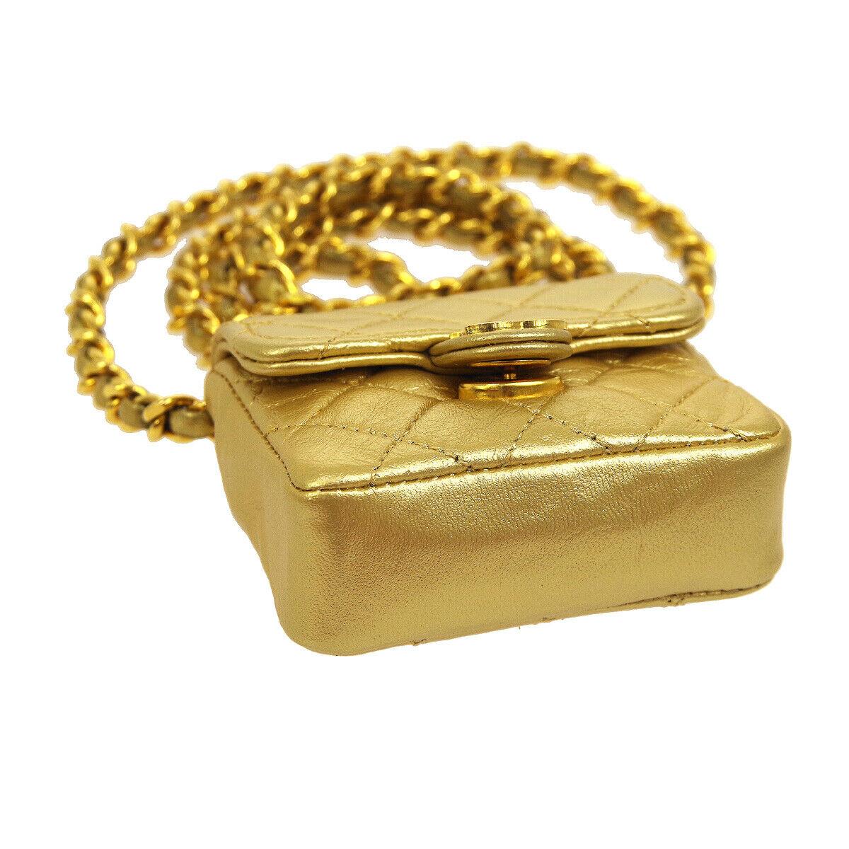 chanel gold evening bag