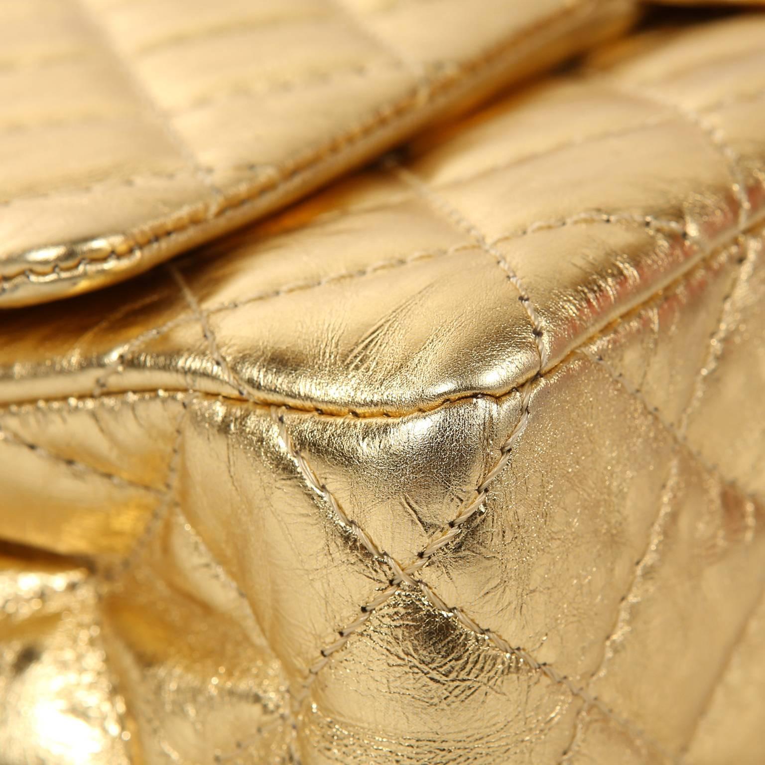 metallic gold chanel bag