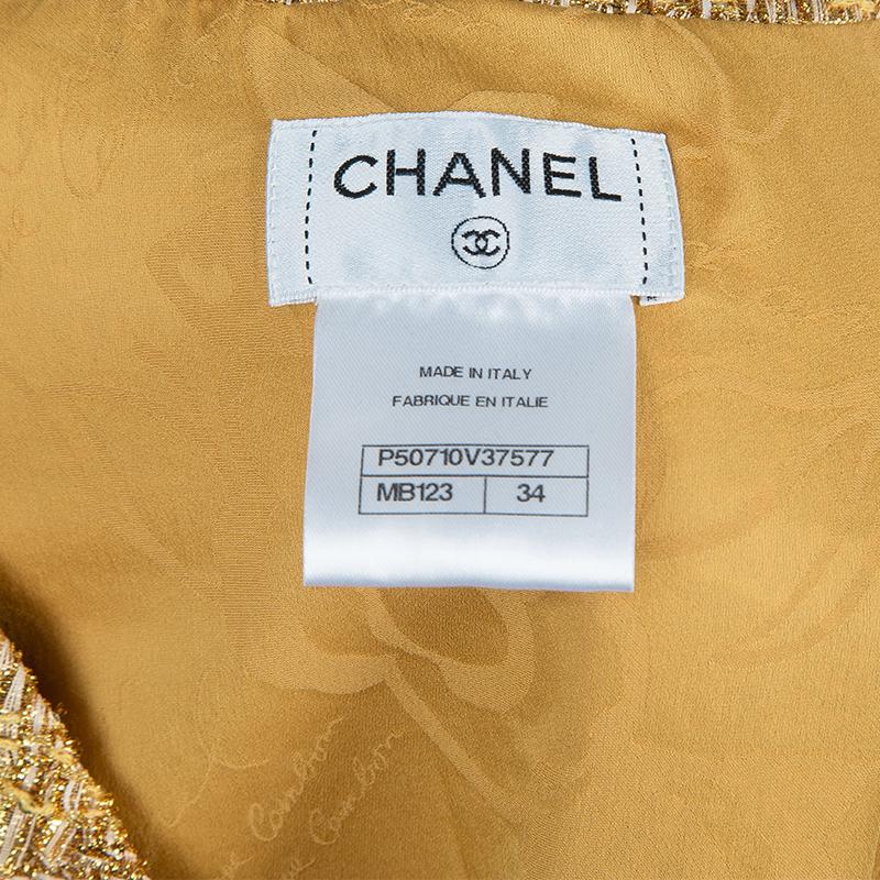 Chanel Metallic Gold Sleeveless Top S 4