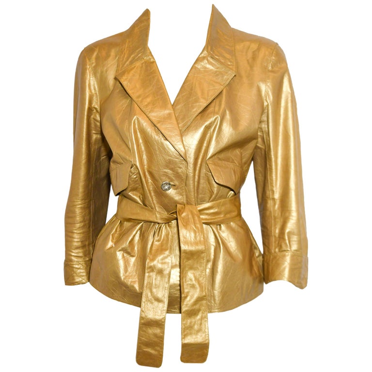 Chanel Gray Gold Sleeveless Vest Overcoat Dress For Sale at 1stDibs