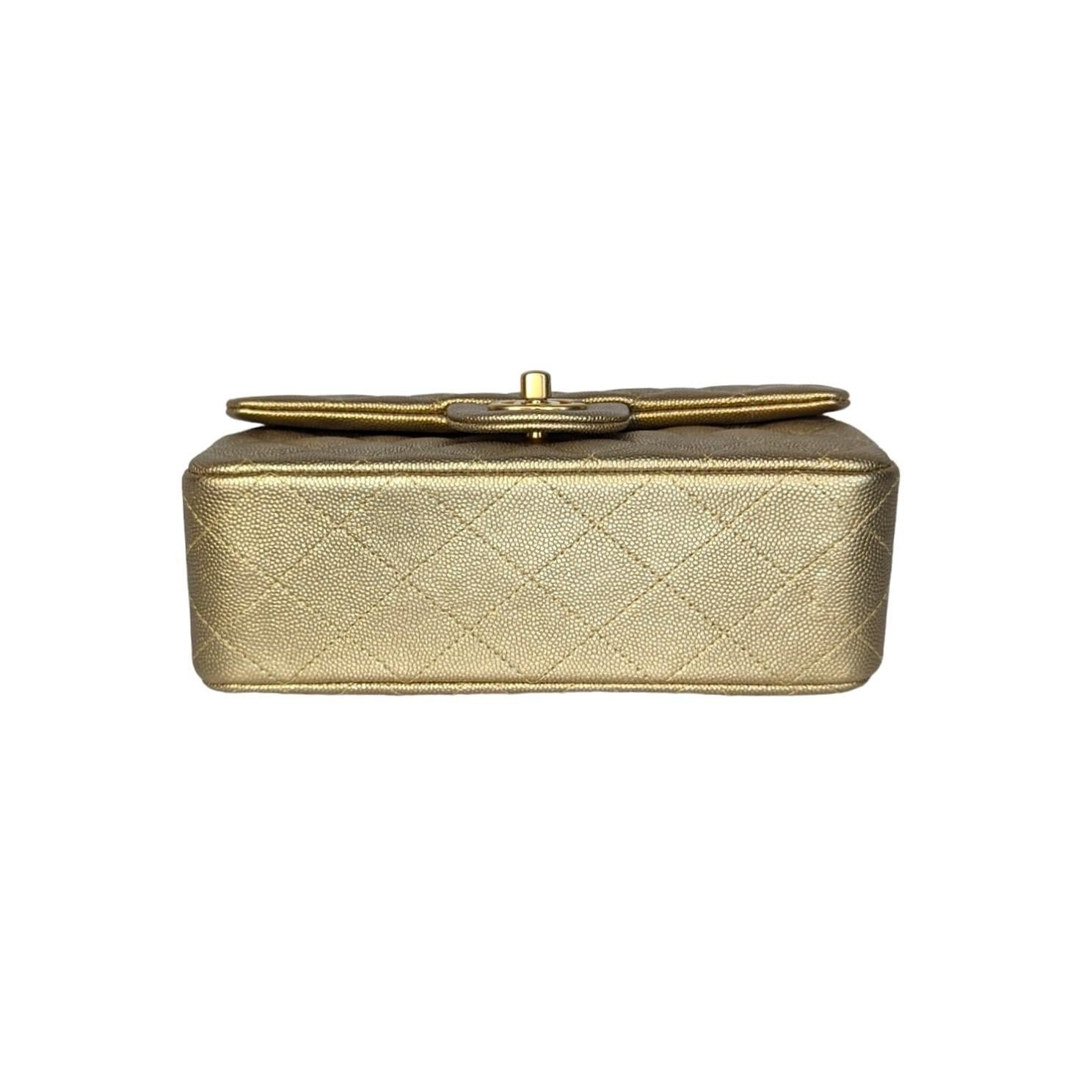 Chanel Metallic Grained Calfskin Mini Top Handle Bag 1