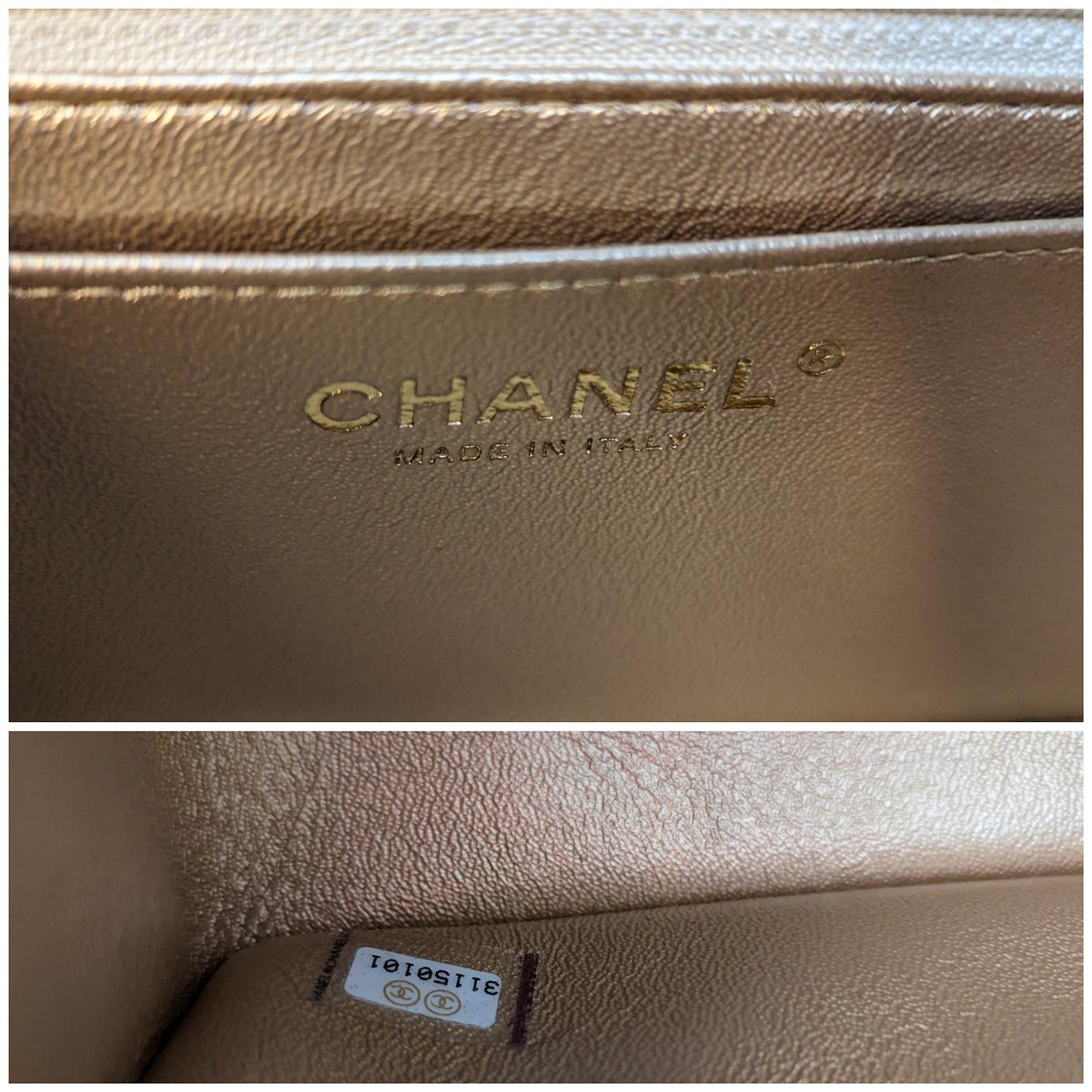 Chanel Metallic Grained Calfskin Mini Top Handle Bag 4