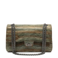 Chanel Metallic Green-Gold Alligator 2.55 Reissue Flap Bag