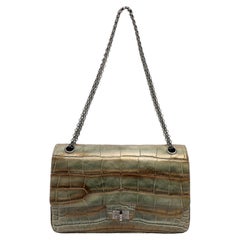 Chanel Metallic Green-Gold Alligator 2.55 Reissue Flap Bag