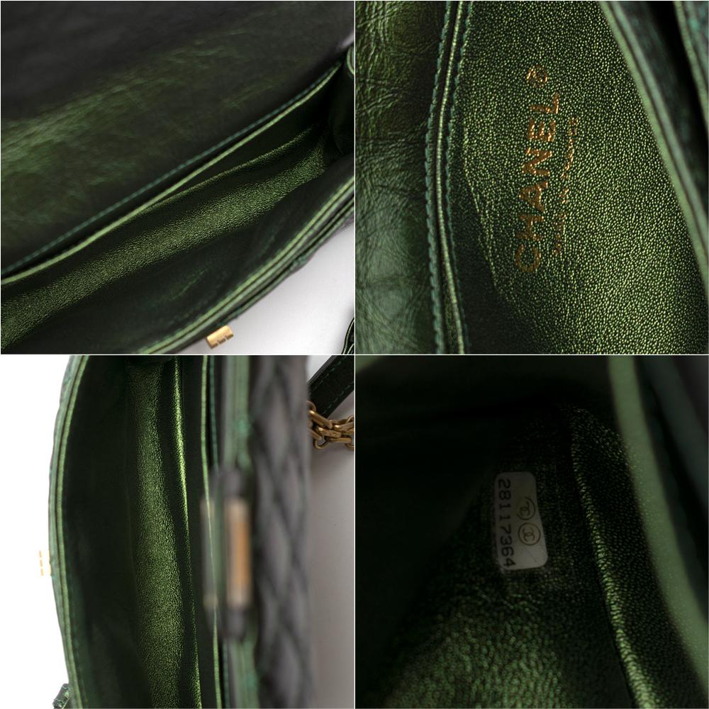 Chanel Metallic Green Reissue 2.55 Waist Bag 1