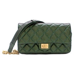 Chanel Metallic Green Reissue 2.55 Waist Bag