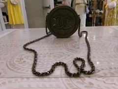 Chanel Metallic Grey Quilted Leather Round Filigree Bag-immaculate!