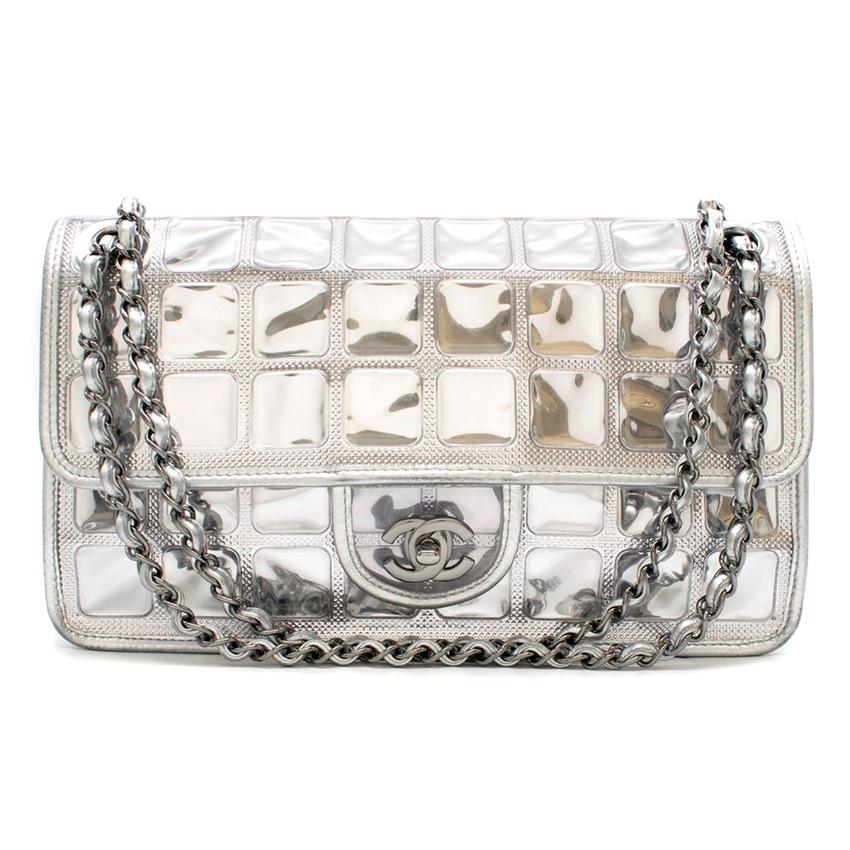 Beige Chanel Metallic Ice Cube Limited Edition Flap Bag	