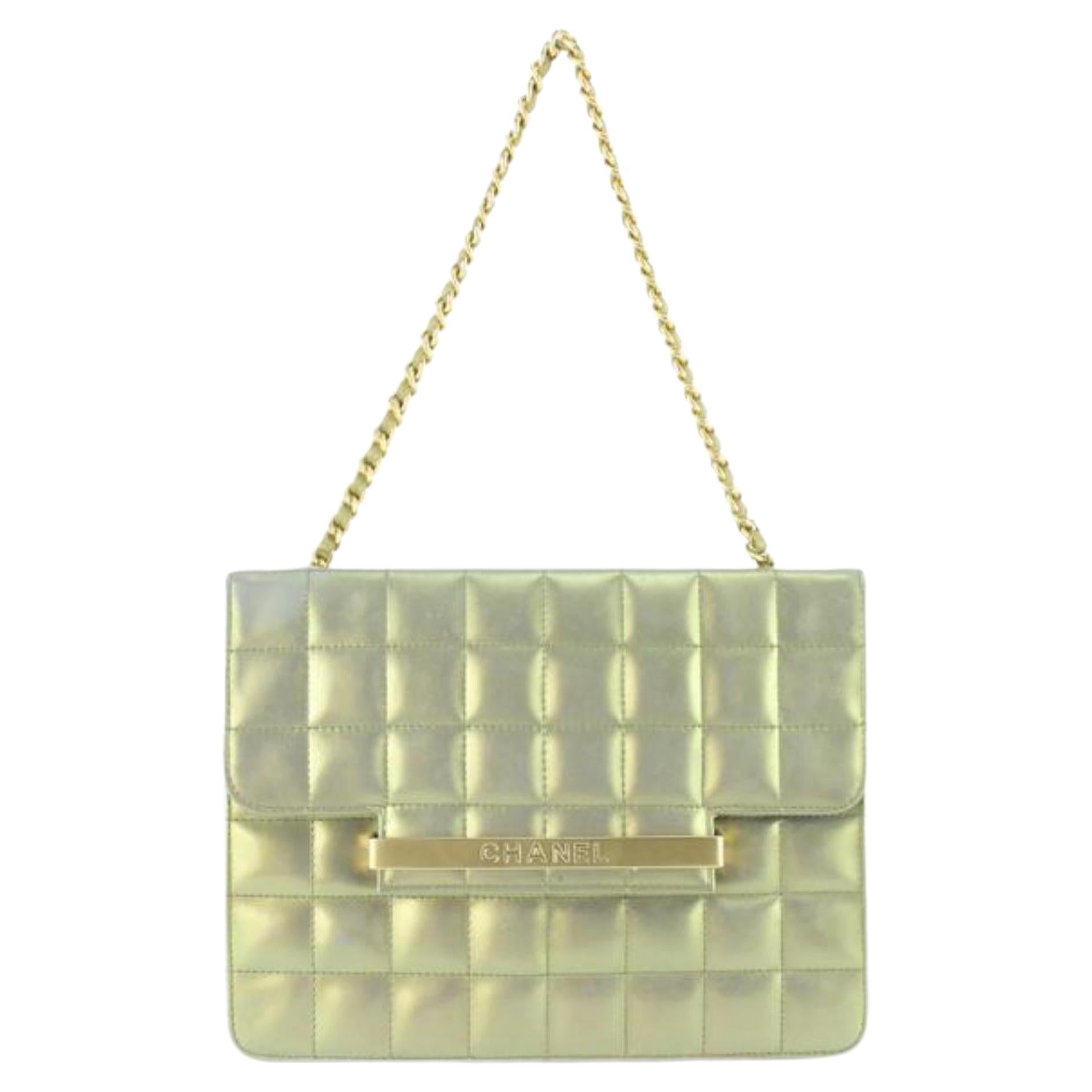 White Quilted Chanel Style Clutch