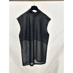 Chanel Metallic Knit Sleeveless Top - Size 50