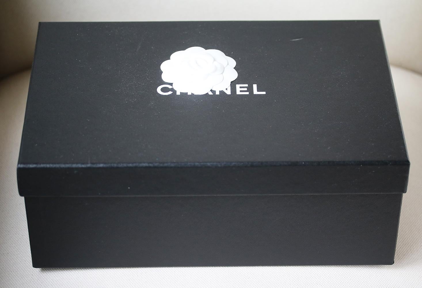 Chanel Metallic Lambskin and Fabric Sneakers  2