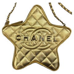 Chanel Metallic Lambskin & Gold-tone Metal Star Handbag