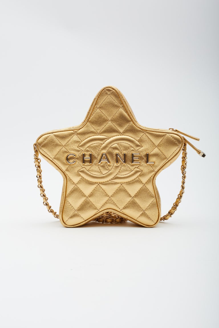 Bolso Chanel Estrella del Paseo de la Fama de Oro y Piel de