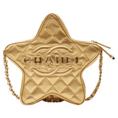 Chanel Metallic Lambskin & Gold Walk Of Fame Star Bag