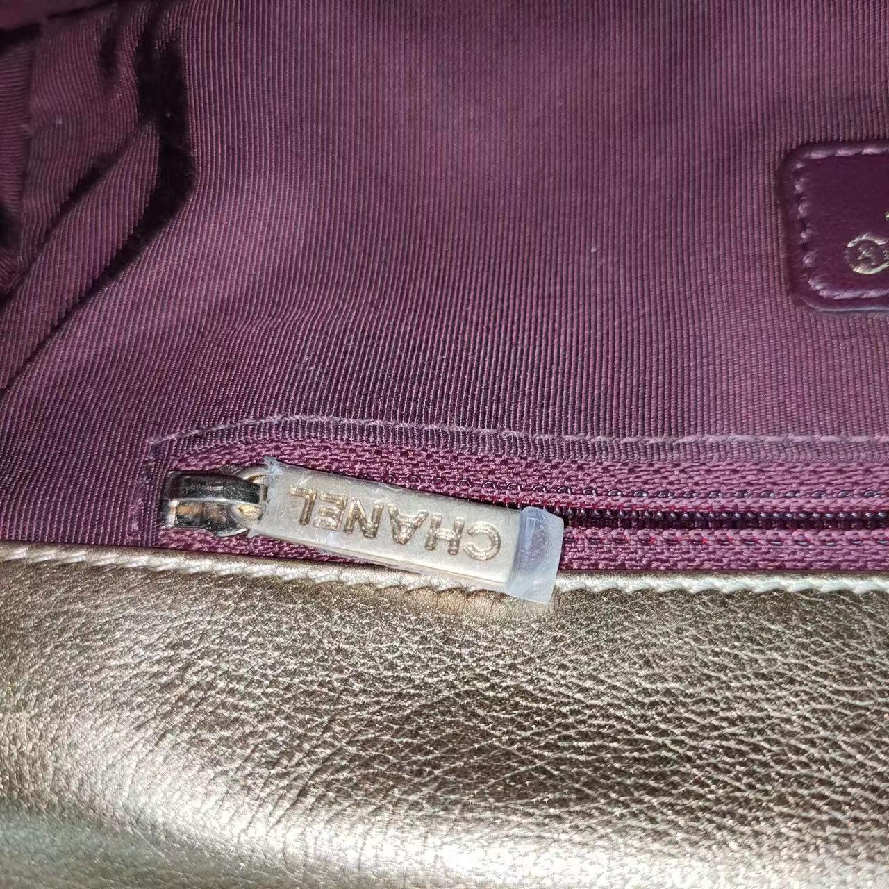 Chanel Metallic Lambskin Laser Cut Medium Gold 2014 Classic Flap Bag For Sale 14