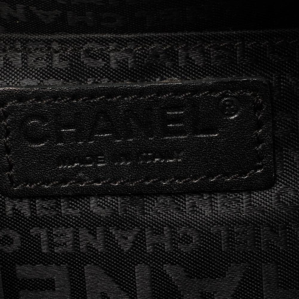 Women's Chanel Metallic Leather Tassel Baguette Bag