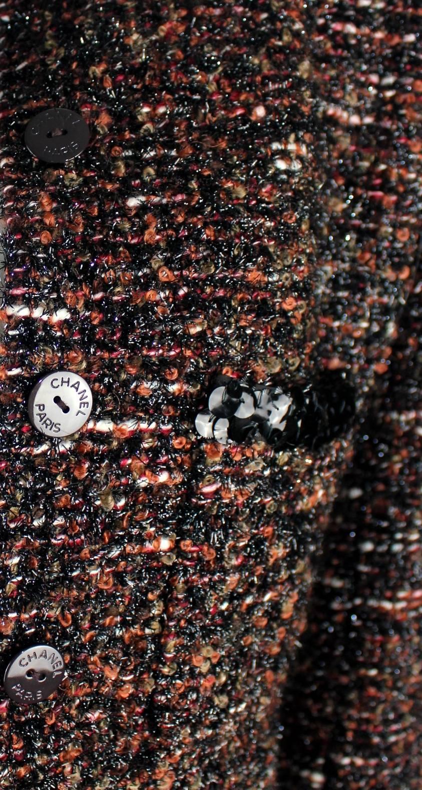 UNWORN Chanel Metallic Lesage Fantasy Tweed Sequin Trimmed Coat  6