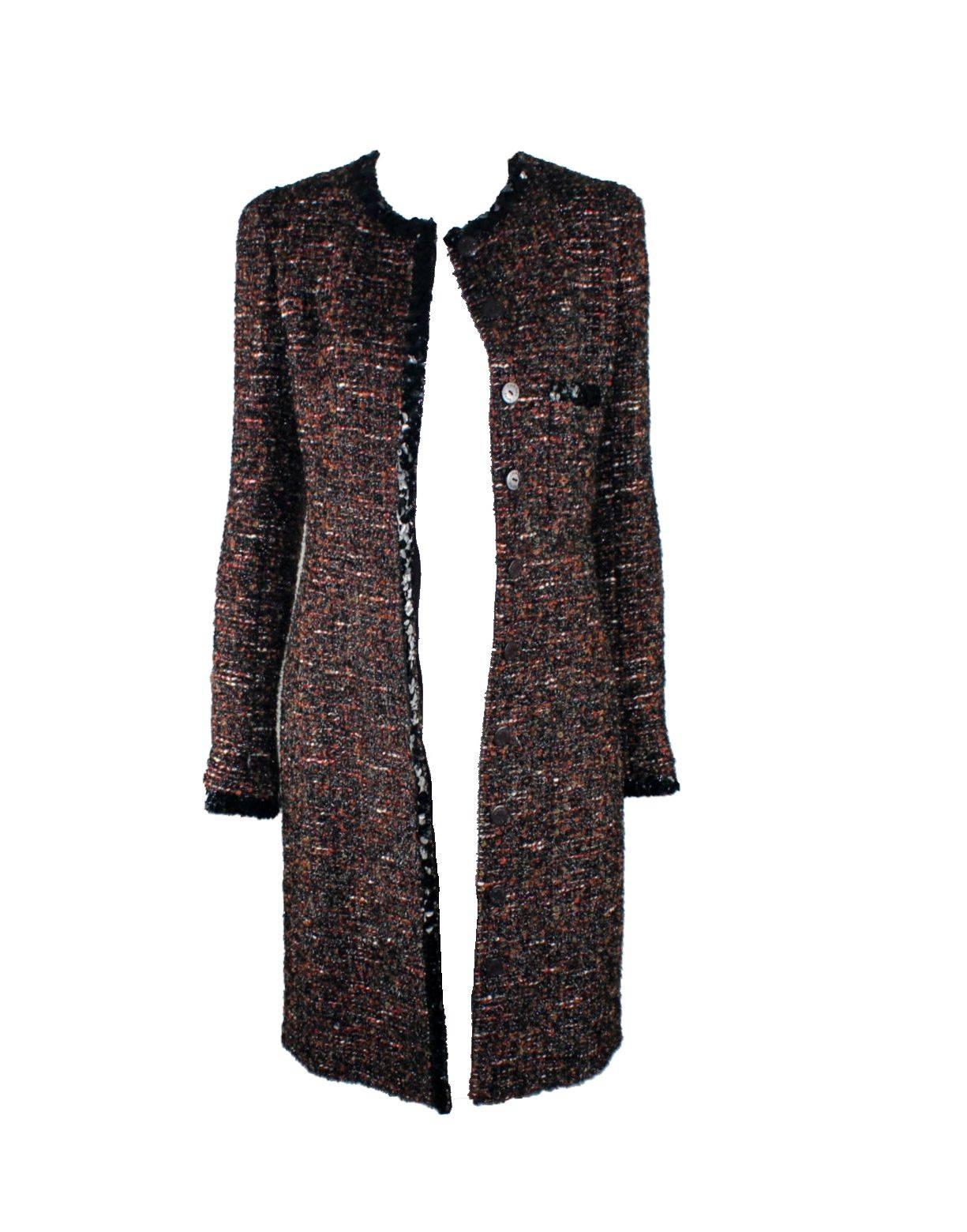Women's UNWORN Chanel Metallic Lesage Fantasy Tweed Sequin Trimmed Coat 
