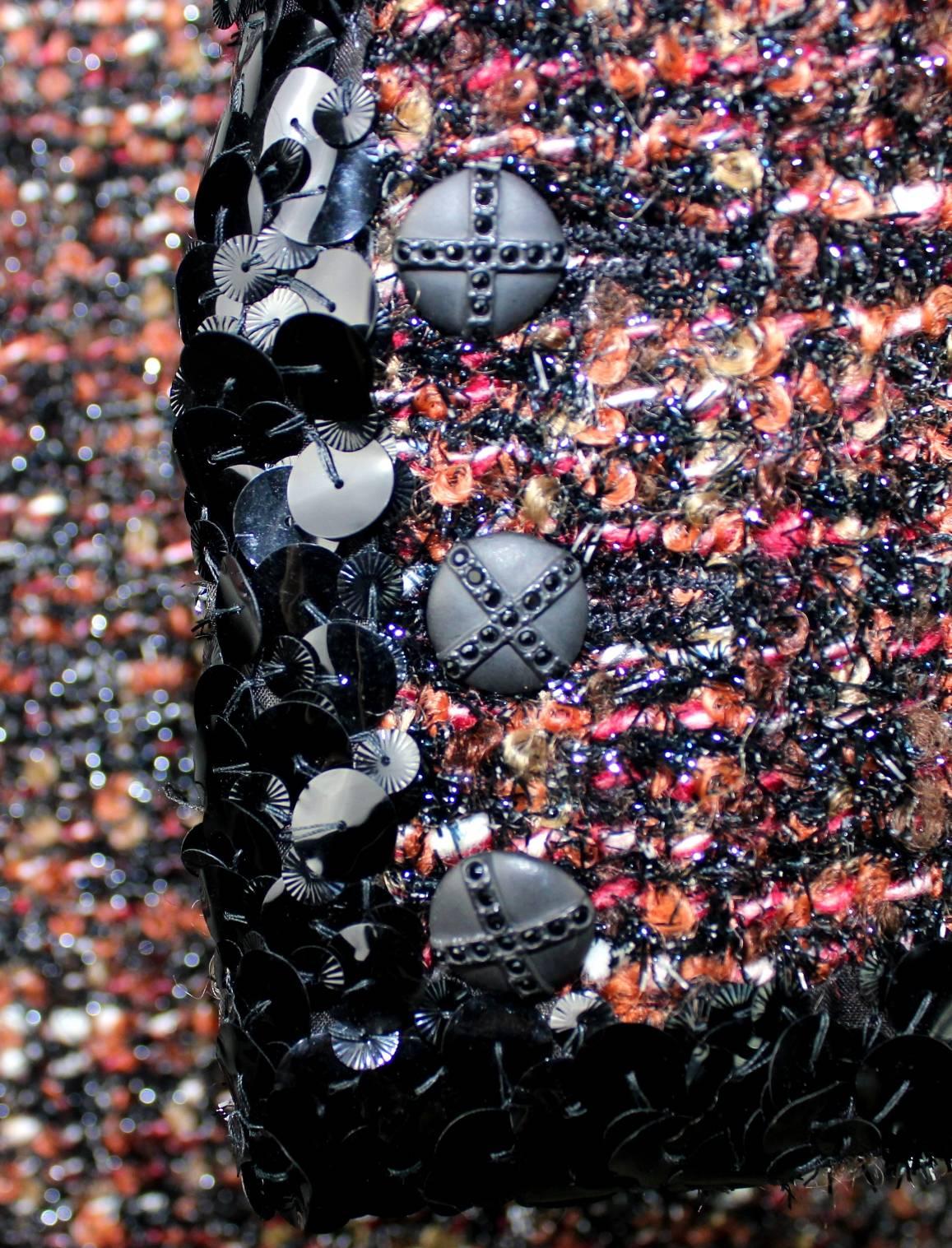UNWORN Chanel Metallic Lesage Fantasy Tweed Sequin Trimmed Coat  3