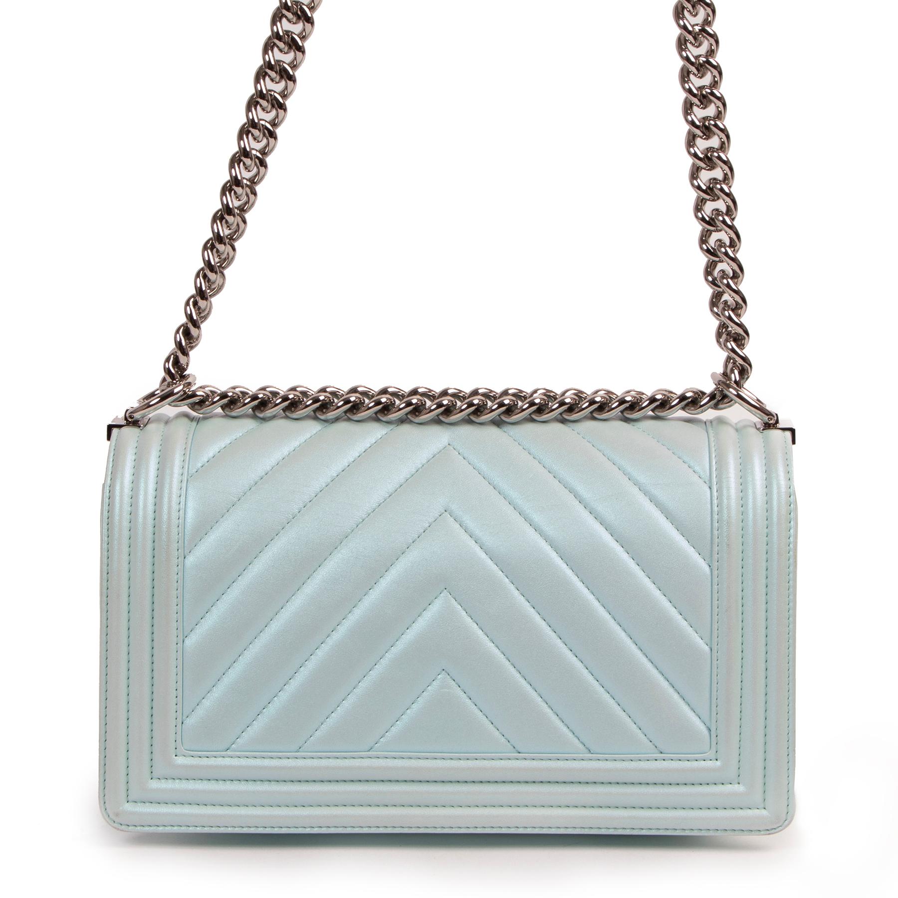 baby blue chanel boy bag