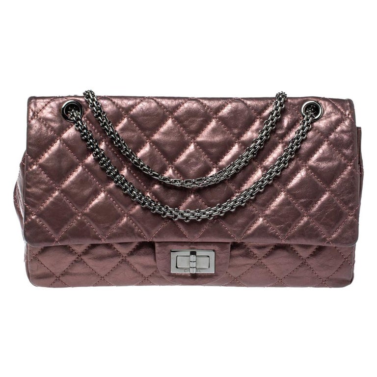 Chanel Metallic Light Plum Quilted Leather Reissue 2.55 Classic 227 ...