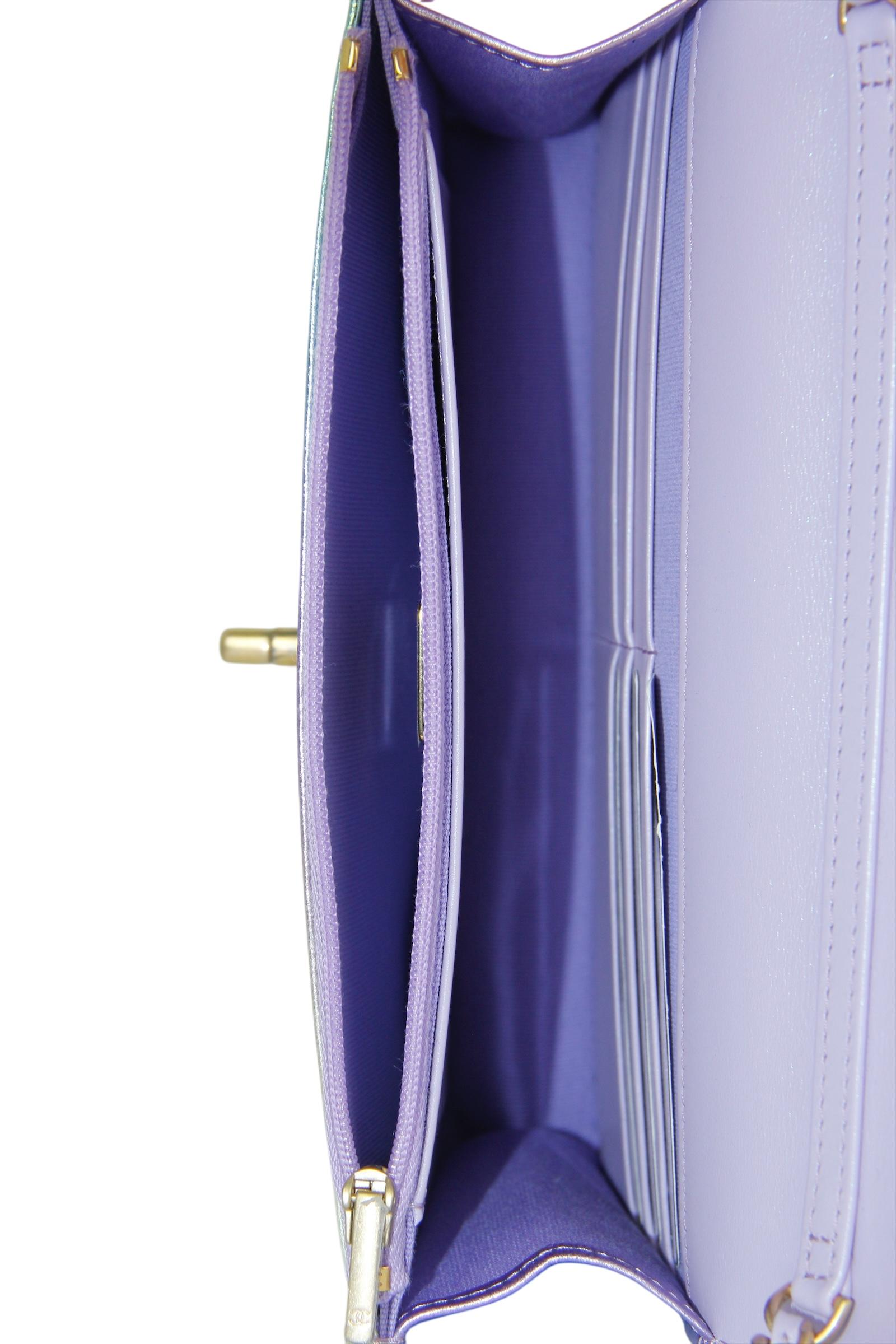 Chanel Metallic Ombre Leather Wallet On Chain WOC Crossbody Bag 1
