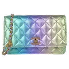 Chanel Metallic Ombre Leather Wallet On Chain WOC Crossbody Bag