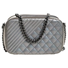 Chanel Metallic Ombre Patent Leather Small Coco Boy Camera Case Shoulder Bag