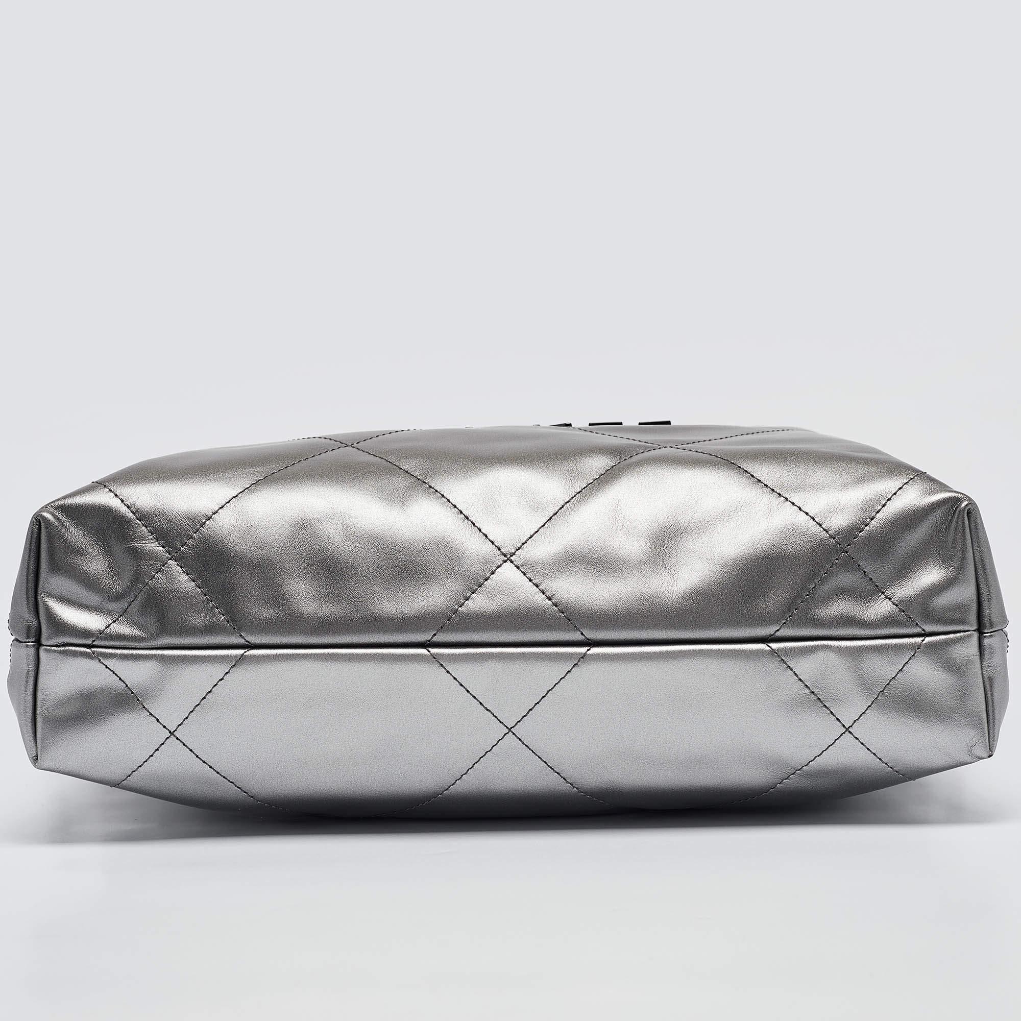 Chanel Metallic Ombre Quilted Shiny Leather Small 22 Hobo 1